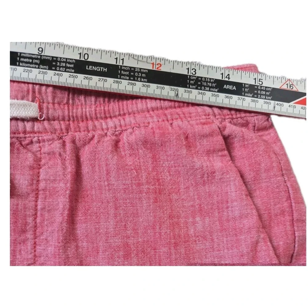 BANANA REPUBLIC DECK SHORTS Mens Size Small ELASTIC DRAWSTRING WAIST RED
